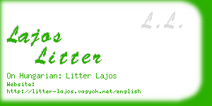 lajos litter business card